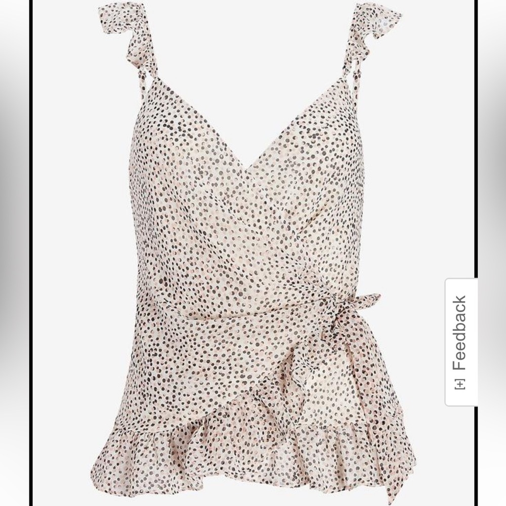 Ruffle wrap tank top